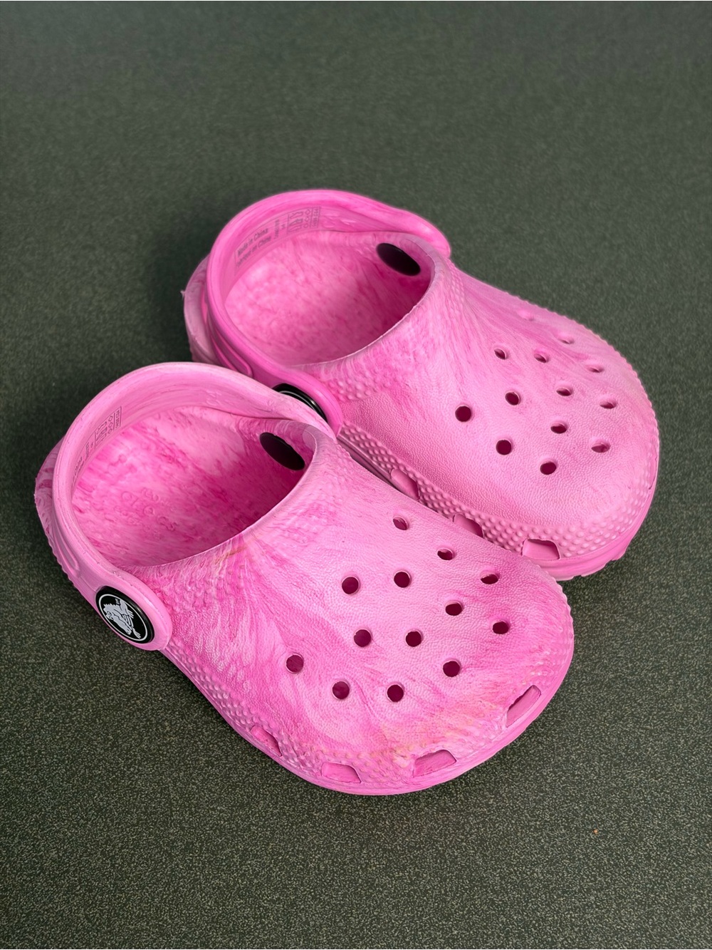 Pink Crocs Classic Watercolor Marbled Clog